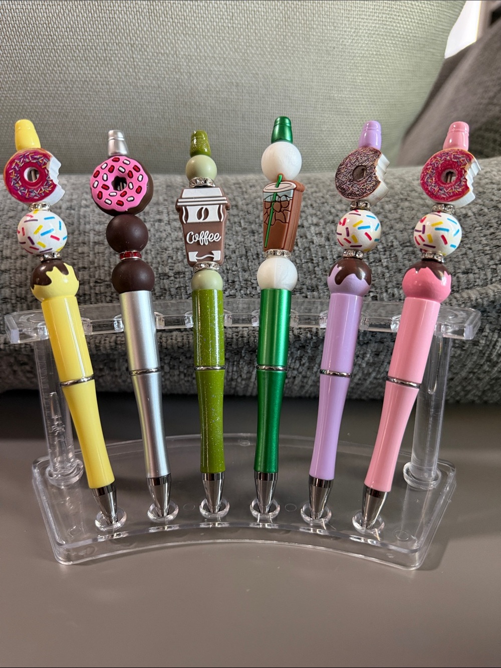 NWOT Set Of 6 Coffee & Donuts Pens